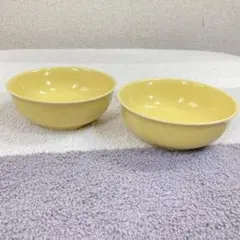 和食器 ペア小鉢 2枚セット イエロー 黄色 丸皿 10cm 豆鉢 取り鉢