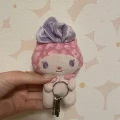 マイメロディ　リボン付きぬいぐるみキーホルダー