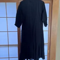 GU ブラック シャツワンピース 七分袖