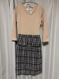 toccocloset トッコクローゼット ツイードワンピース