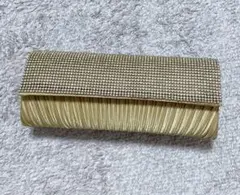 ゴールド ストーン付き クラッチバッグ