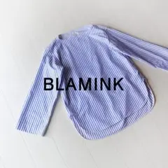 美品 ブラミンク 5,5万 ストライプ柄ブラウス BLAMINK C452のサムネイル