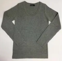 ニット　カットソー　レディース　M 長袖　グレー　新品未着用