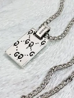 超美品】GUCCI ペンダント トップ925＋社外喜平チェーン 男女兼用