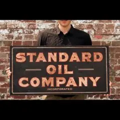 ⑭スタンダードオイル木製看板レアウッドサインガレージバー壁面装飾アメカジアパレル