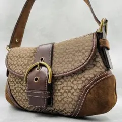 COACH ソーホー ワンショルダーバッグ スエード シグネチャー Y2K