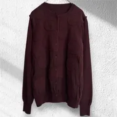 センソユニコ JNBY 長袖カーディガン　ドット柄　シフォン切替　異素材切替