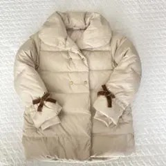 プティマイン(petit main)はっ水 袖リボンダブルボタンダウンジャケット