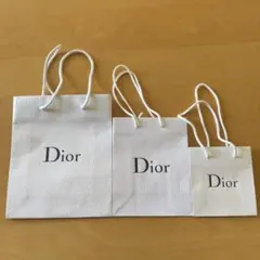 Dior ショップ袋 3サイズセット ホワイト