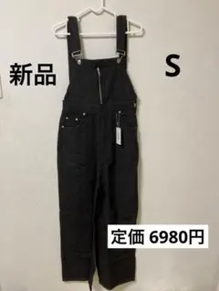 【新品】アニエンド aniend デニムサロペット オーバーオール 黒 S
