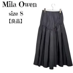 【ゆか様】ミラオーウェン Mila Owen ギャザーフレアスカート ロング 黒