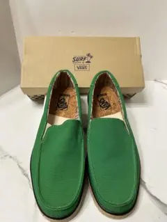 新品　VANS モックスリップオンデッキシューズ　靴　27.5　グリーン　メンズ