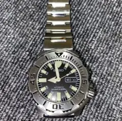 セイコーダイバー7S26-0020美品自動巻きブラックモンスターメーカーOH済み