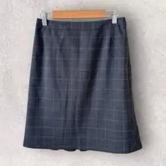 レミュー アオキ S スカートスーツ グレー チェック柄 レディース フォーマル