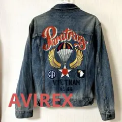 AVIREX TYPE BLUEピンナップガールプリントデニムジャケットGジャン AVIREX TYPE BLUEピンナップガールプリントデニムジャケットG