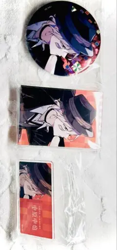 中原中也 缶バッジ・アクリルブロック・ネームプレートセット