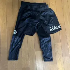 ATHLETA サッカー パンツ&インナータイツ ブラック 140