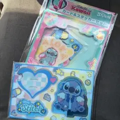 ディズニー　happyくじ　スティッチ　アクリルスタンド　ステッカー　シール