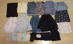 女の子用 夏物 スカート&キュロット&パンツ他 130cm 21点まとめ売り