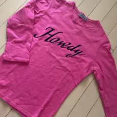 HOWDY⭐️2000年代、 ピンクが可愛い7部袖Tシャツ(S位)