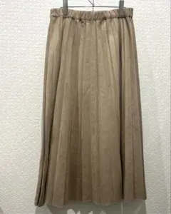 re-j&supure プリーツロングスカート LL ブラウン リジェイ