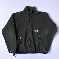 THE NORTH FACE フリースジャケット ダークグリーン 刺繍ロゴ