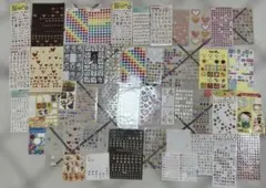 シール 大量セット アルファベット ハート 星 パンダ　平成レトロ まとめ売り