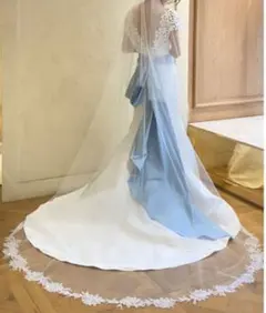 美品THE TREAT DRESSING トリートメゾン ロングベール 刺繍入り