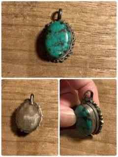 ヴィンテージ　インディアンジュエリー　ペンダントトップ　ターコイズ　ナバホ