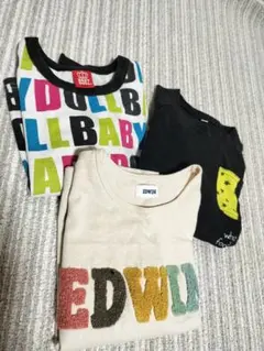 お買い得 3枚セット EDWIN BABYDOLL 長袖カットソー 120