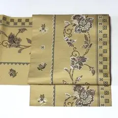 pinkuma3521 本場筑前博多織　半幅帯　織り出し　小鳥とNo.03 pinkuma3521様専用 本場筑前博多織 半幅帯 織り出し 小鳥とNo.03