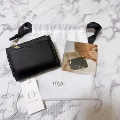 ノリエノモト ウェーブミニ レザー 三つ折り財布 ブラック - メルカリ
