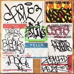 ① グラフィティー 手描きステッカー10枚セット graffiti グラフィティ