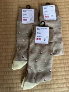 ユニクロ　ヨット柄　ソックス 3足セット