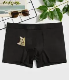 ボクサーパンツ　ブラック　キジトラ　猫　ネコ　ねこ　猫好き　プレゼント　ギフト