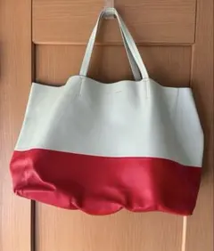 CELINE バイカラー レザー トートバッグ - メルカリ
