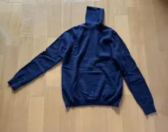 レディース カシミヤ ネイビー タートルネック セーター XL