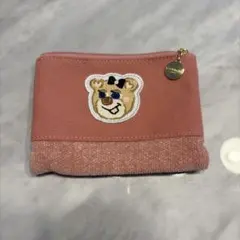 オールドテディ　ワッペンポーチ ピンクのサムネイル