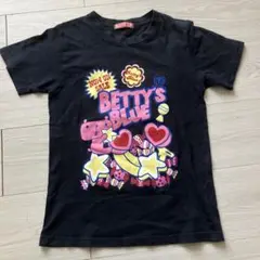 BETTYSBLUE黒色花柄クマTシャツ平成ギャルY2K00sシノラーピチT希少のサムネイル