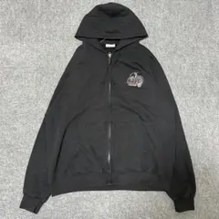 【R501】 Champion ジップアップパーカー サイズXL ブラック 黒