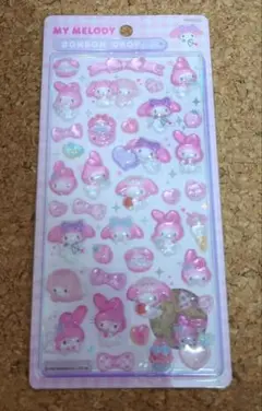 My Melody ボンボンドロップシール