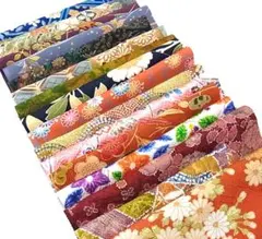 s043-c ◆正絹・着物解き・はぎれ・16枚セット