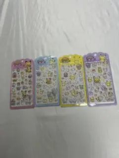 韓国限定！ 4枚セット♪ポケピース ピチュークリスタルシール