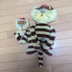 【激レア　希少　レトロ】グンゼ　でべそキャット　ぬいぐるみセット