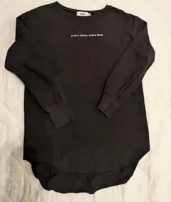 ブラック ロゴ入り 長袖Tシャツ Mサイズ