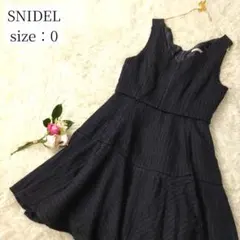 スナイデル ノースリーブニットワンピース ネイビー サイズF