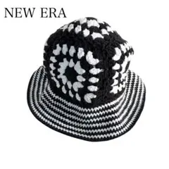 NEW ERA ニューエラ CROCHET KNIT HAT ハット 花柄　黒