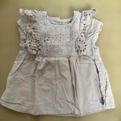 petit main 薄いピンク チュニック 80