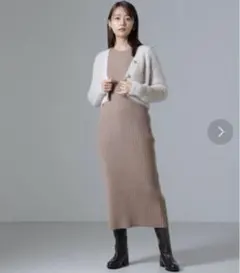 ナノユニバース　2024AW 定価17050円 カーディガンxニットワンピース