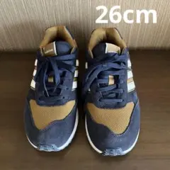 adidas cloudfoamスニーカー ネイビー×ブラウン26cmのサムネイル